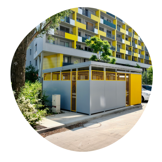 Fotografia kontajnerových stojisk